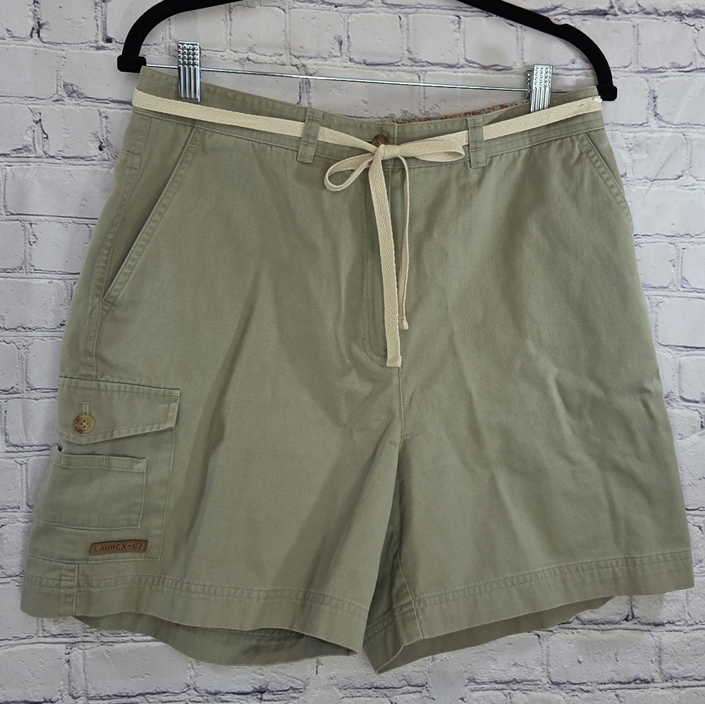 Lauren Ralph Lauren Tan Cargo Shorts Relaxed Fit